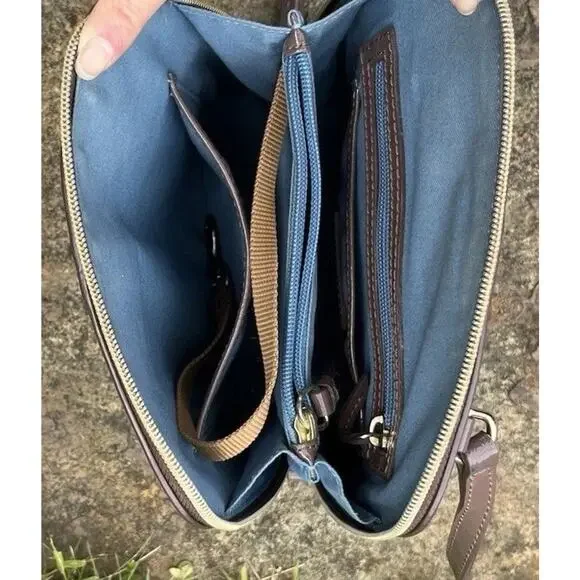 Dooney & Bourke Trixie Patent Leather Crossbody Purse Bag Mink - Picture 6 of 8